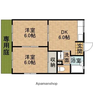 ビラアークルB【1階】の間取り