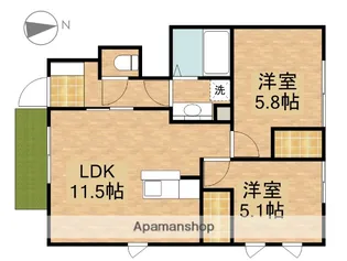 GLANZⅡ【1階】の間取り