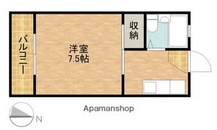 コーポ岡田【302号室】の間取り