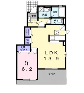 サンマリン【1階】の間取り