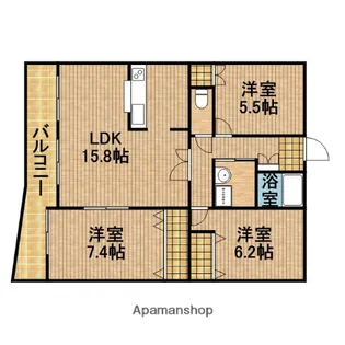 ラフィーネ掛川AⅠ【4階】の間取り