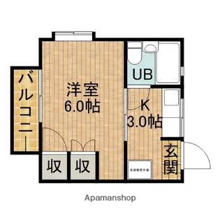 コーポ道原【1階】の間取り