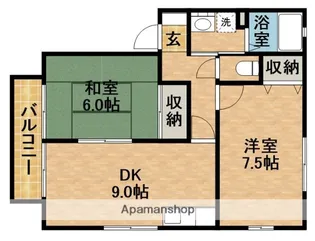サンフローラ袋井A【1階】の間取り