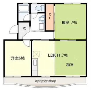 中日ハイツ【202号室】の間取り