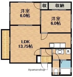 K’SホームB【2階】の間取り