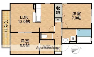 ポワールA【2階】の間取り