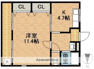 クラストA【1階】の間取り