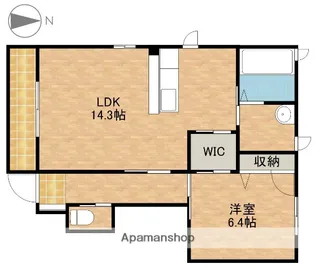 グリーンタウンD【1階】の間取り