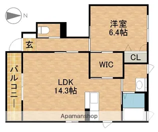 グリーンタウンD【1階】の間取り