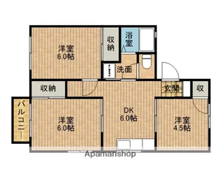 コーポ原川A【102号室】の間取り