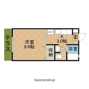 向平ハイツ【1階】の間取り