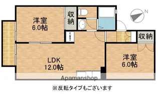 タウンハウス愛野公園E【2階】の間取り