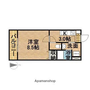 SUNRISE五番館【3階】の間取り