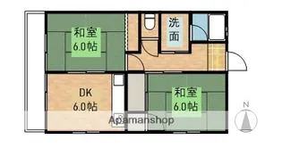 コーポショウサンⅡ【2階】の間取り