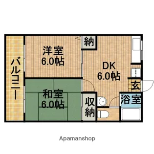COZY弥生【2階】の間取り