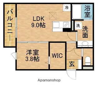 グランディシュロスA棟【1階】の間取り