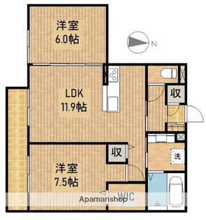 WIN’S GARDENB【2階】の間取り