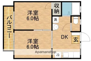 グレースA【203号室】の間取り