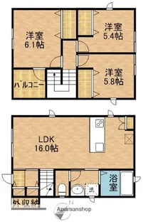 静岡県浜松市中央区富塚町【一戸建】の間取り