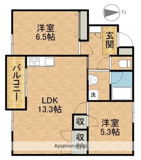 本郷パークⅠ【3階】の間取り