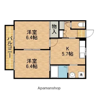 ベルドミールA【2階】の間取り