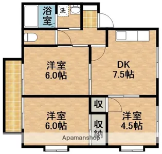 コーポ若葉Ⅲ【2階】の間取り