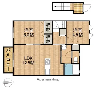 リ・プリマヴェーラⅣD【201号室】の間取り