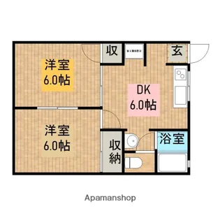 サンモール一番館【201号室】の間取り
