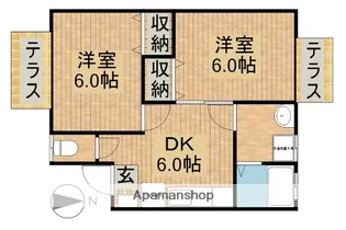 エスペランサオオイシA【11号室】の間取り