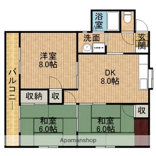 リバーシティ杉森A【2階】の間取り