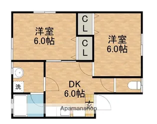 エスペランサオオイシB【1階】の間取り