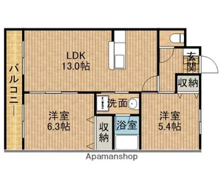 ユーミー御仮屋【2階】の間取り