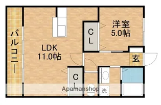 TOKAIハイツ2【2階】の間取り