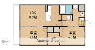 田畑ハイツそれいゆ上西郷A【2階】の間取り