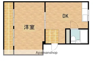 丸鈴グリーンビルB【3階】の間取り