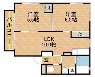 リーズヴィラA【1階】の間取り