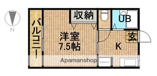 コーポ十字路【102号室】の間取り