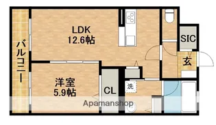 グリシーヌ【1階】の間取り