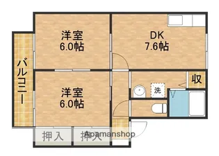 ロイヤルガーデンC【2階】の間取り