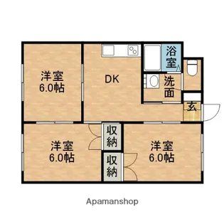 コーポ外村【101号室】の間取り