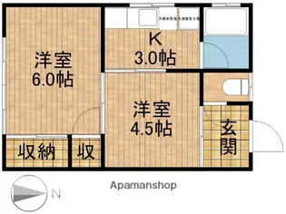 コーポサンエイトB【202号室】の間取り