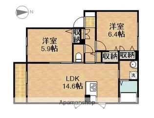 パーク ピア テラス【2階】の間取り