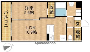 ベレッツァ神田町Ⅰ【1階】の間取り