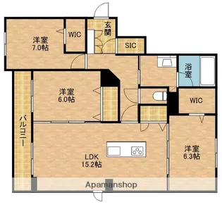 ソテ・ドゥシュA【1階】の間取り
