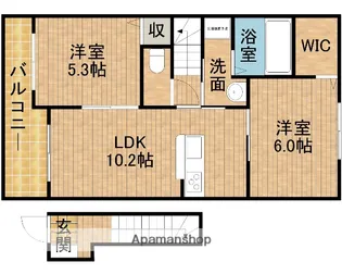 アヴェニールⅡ【202号室】の間取り