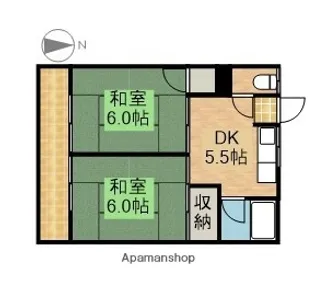 コーポ米津【103号室】の間取り