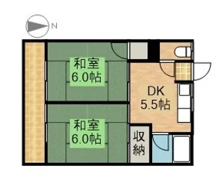 コーポ米津【101号室】の間取り