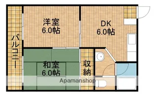 シャトー中川Ⅴ【2階】の間取り