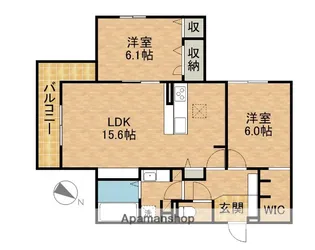 ソレイユ【102号室】の間取り
