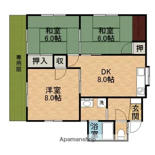 リバーシティ杉森E【1階】の間取り